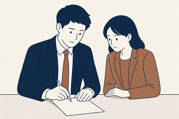 白紙の志望動機を前に手が止まっている